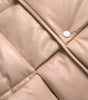 Veste matelassée sans manches en cuir de veau beige Bottega Veneta