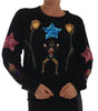 Dolce & Gabbana Fairy Tale Crystal Black Cashmere Sweater