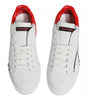 Dolce & Gabbana White Red Portofino Low Top Sneakers Shoes