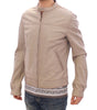 Dolce & Gabbana Beige Leather Jacket Biker Coat
