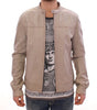 Dolce & Gabbana Beige Leather Jacket Biker Coat