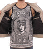 Dolce & Gabbana Beige Leather Jacket Biker Coat