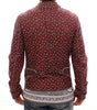 Dolce & Gabbana Bordeaux Leather Boxer Print Jacket Coat