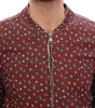 Dolce & Gabbana Bordeaux Leather Boxer Print Jacket Coat