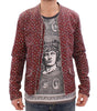 Dolce & Gabbana Bordeaux Leather Boxer Print Jacket Coat