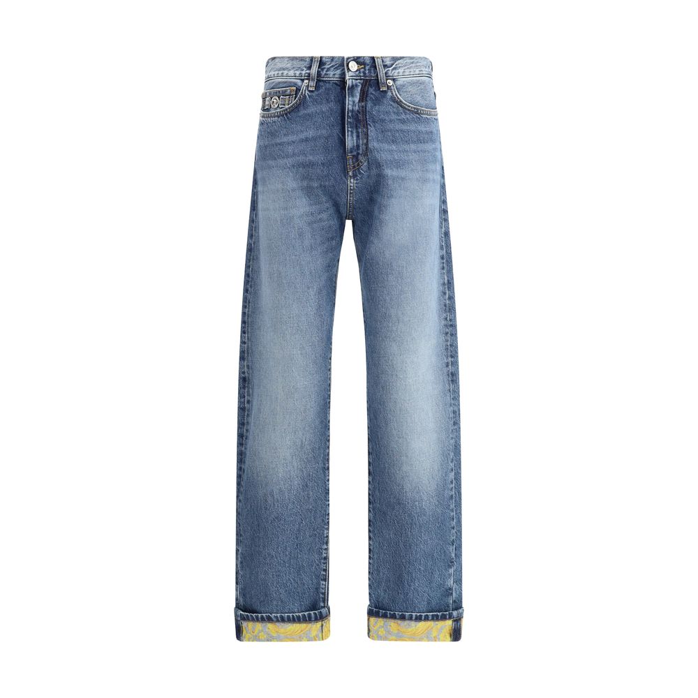 Jean à revers Versace Barocco