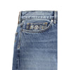 Versace Barocco Turn-Up Jeans
