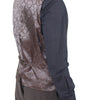 Dolce & Gabbana Brown Striped Stretch Dress Vest