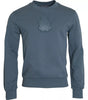 Dolce & Gabbana Blue Cotton Logo Patch Crew Neck Men Pullover Sweater