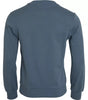 Dolce & Gabbana Blue Cotton Logo Patch Crew Neck Men Pullover Sweater