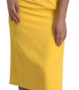 Dolce & Gabbana Yellow One Shoulder Side Slit Midi Dress