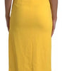 Dolce & Gabbana Yellow One Shoulder Side Slit Midi Dress