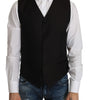 Dolce & Gabbana Black Silk Dress Waistcoat