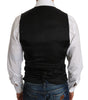 Dolce & Gabbana Black Wool Dress Waistcoat