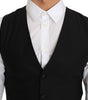 Dolce & Gabbana Black Wool Dress Waistcoat