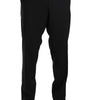Dolce & Gabbana Black Wool Stretch Formal Trousers