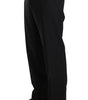 Dolce & Gabbana Black Wool Stretch Formal Trousers