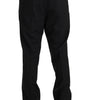 Dolce & Gabbana Black Wool Stretch Formal Trousers