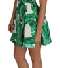 Dolce & Gabbana A-Line Banana Leaf Pineapple Crystal Dress