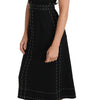 Dolce & Gabbana Black Wool Stretch A-line Sheath Dress