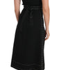 Dolce & Gabbana Black Wool Stretch A-line Sheath Dress