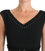 Dolce & Gabbana Black Wool Stretch A-line Sheath Dress