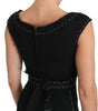 Dolce & Gabbana Black Wool Stretch A-line Sheath Dress