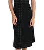 Dolce & Gabbana Black Wool Stretch A-line Sheath Dress