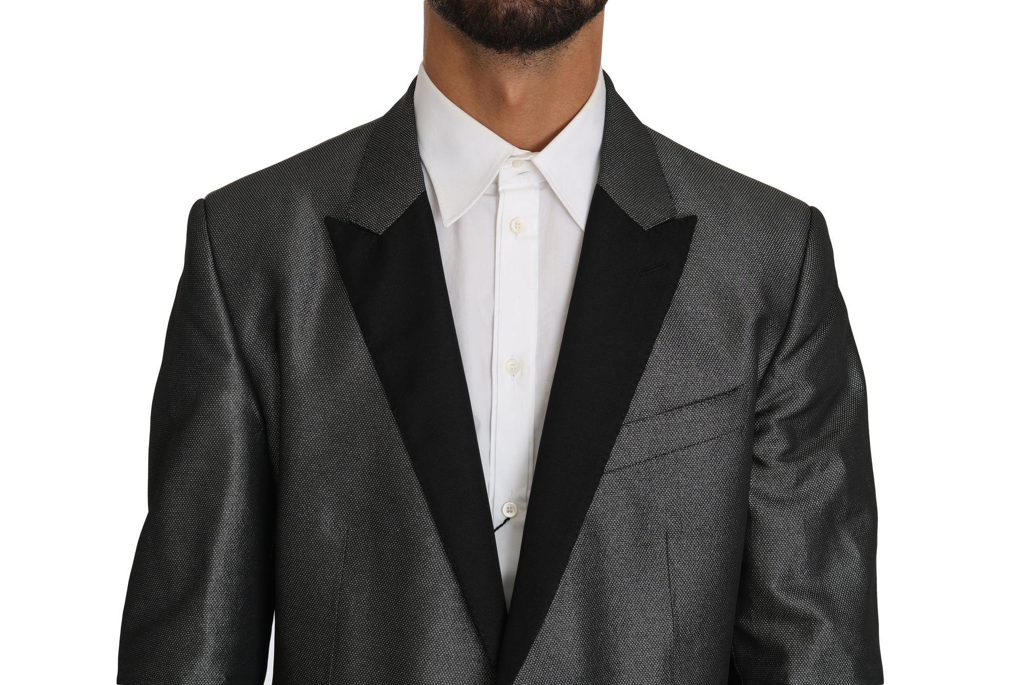 Costume Martini élégant à motifs gris Dolce &amp; Gabbana