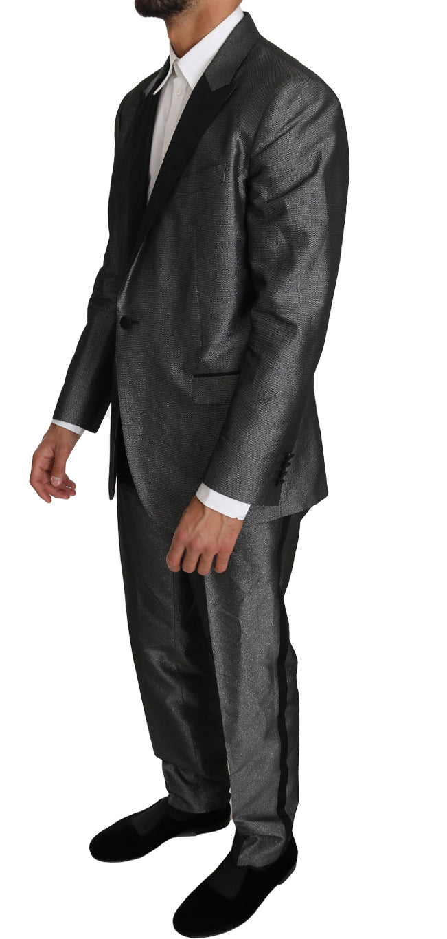 Costume Martini élégant à motifs gris Dolce &amp; Gabbana