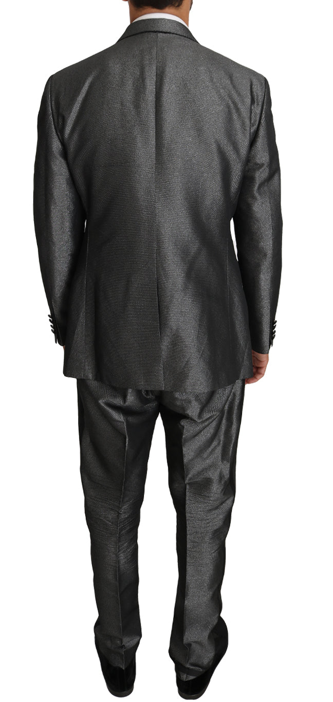Costume Martini élégant à motifs gris Dolce &amp; Gabbana