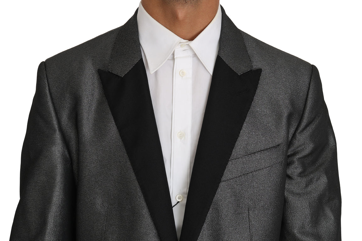 Costume Martini élégant à motifs gris Dolce &amp; Gabbana