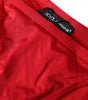 Dolce &amp; Gabbana Red Nylon Stretch Beachwear Swimwear Bottom Bikini