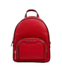 Michael Kors Jaycee Mini XS Leather Zip Pocket Backpack Red