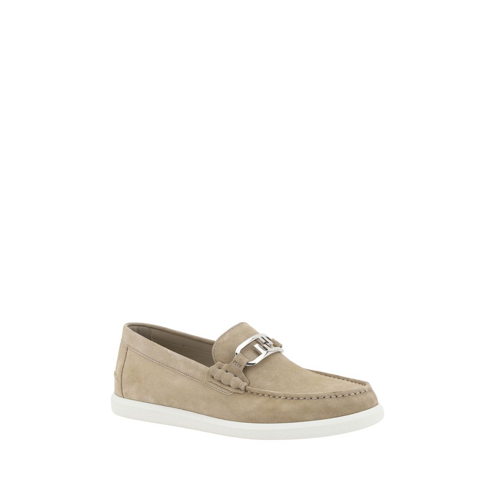 Mocassins en cuir suédé Fendi
