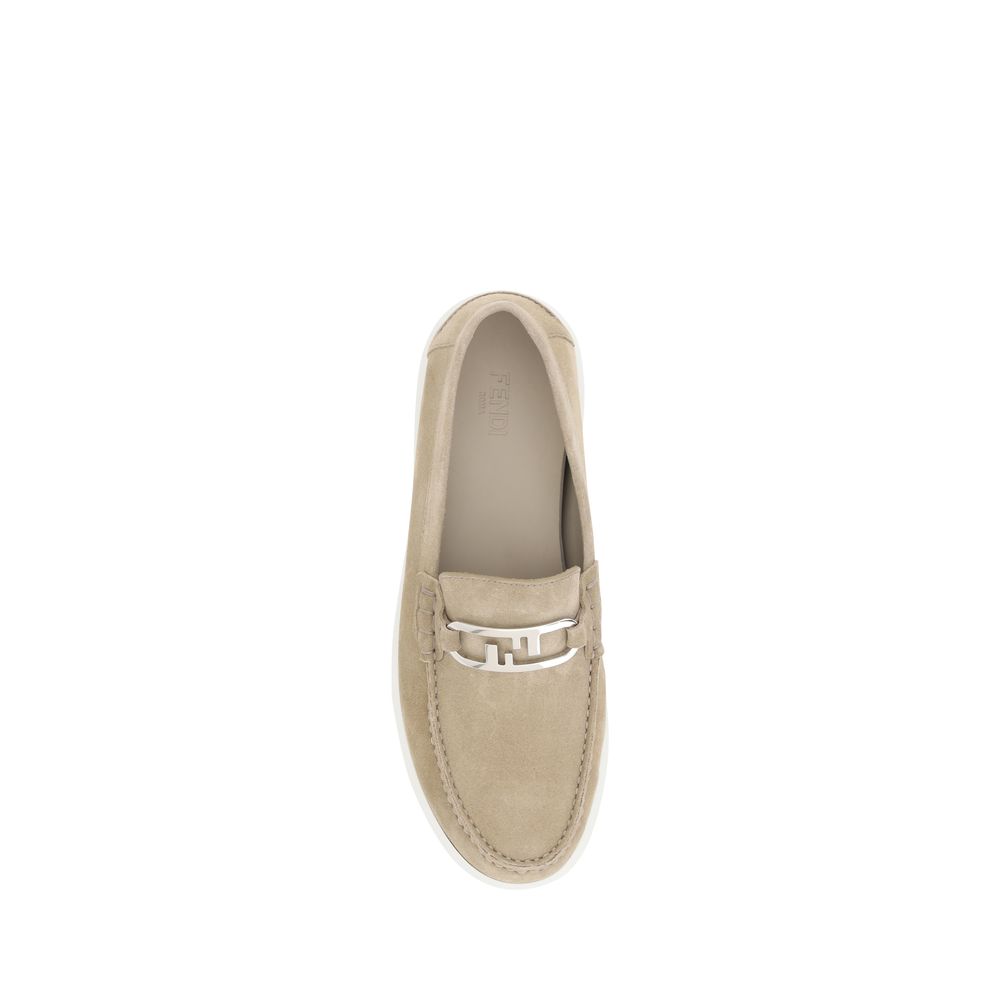 Mocassins en cuir suédé Fendi