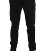 Dolce & Gabbana Black Gray Wool Casual Trousers Stripe Pants