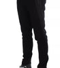 Dolce & Gabbana Black Gray Wool Casual Trousers Stripe Pants