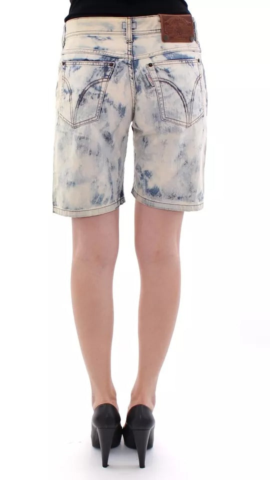 Short en jean délavé en coton bleu D&G Dolce & Gabbana