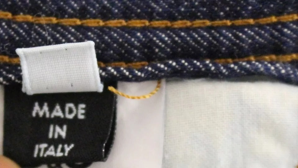 Short en jean délavé en coton bleu D&G Dolce & Gabbana