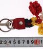 Dolce & Gabbana Silver Brown Raffia Leather Clasp Finder Chain Keyring