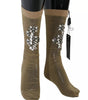 Dolce & Gabbana Gold Stretch Floral Clear Crystal Stocking Socks