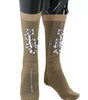 Dolce & Gabbana Gold Stretch Floral Clear Crystal Stocking Socks