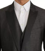 Dolce & Gabbana Gray MARTINI 2 Piece Vest Coat Blazer