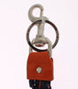 Dolce & Gabbana Red Yellow Raffia Leather Clasp Finder Keyring Keychain