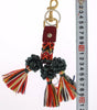 Dolce &amp; Gabbana Multicolor Raffia Leather Clasp Finder Chain Keyring
