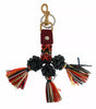 Dolce &amp; Gabbana Multicolor Raffia Leather Clasp Finder Chain Keyring