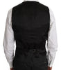 Dolce & Gabbana Black Wool Logo Waistcoat Vest