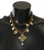 Collier Dolce &amp; Gabbana en laiton doré avec breloques florales en cristal