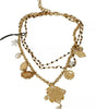 Collier Dolce &amp; Gabbana en laiton doré avec breloques florales en cristal